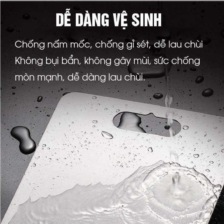 Thớt Inox 304 Kháng Khuẩn Cao Cấp 2 Mặt 33x23cm