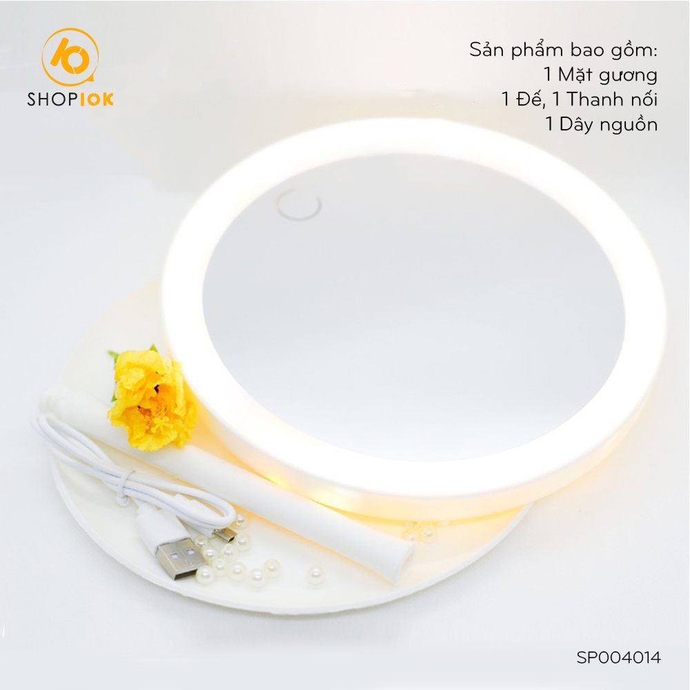 Gương để bàn trang điểm có đèn led cảm ứng SHOP10K - SP004014