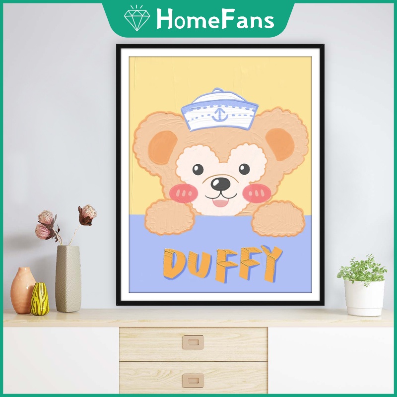 DISNEY Bộ Tranh Đính Đá 5D Tự Làm Hình Vịt Donald/StellaLou 30x40cm/40x50cm Trang Trí Nhà Cửa