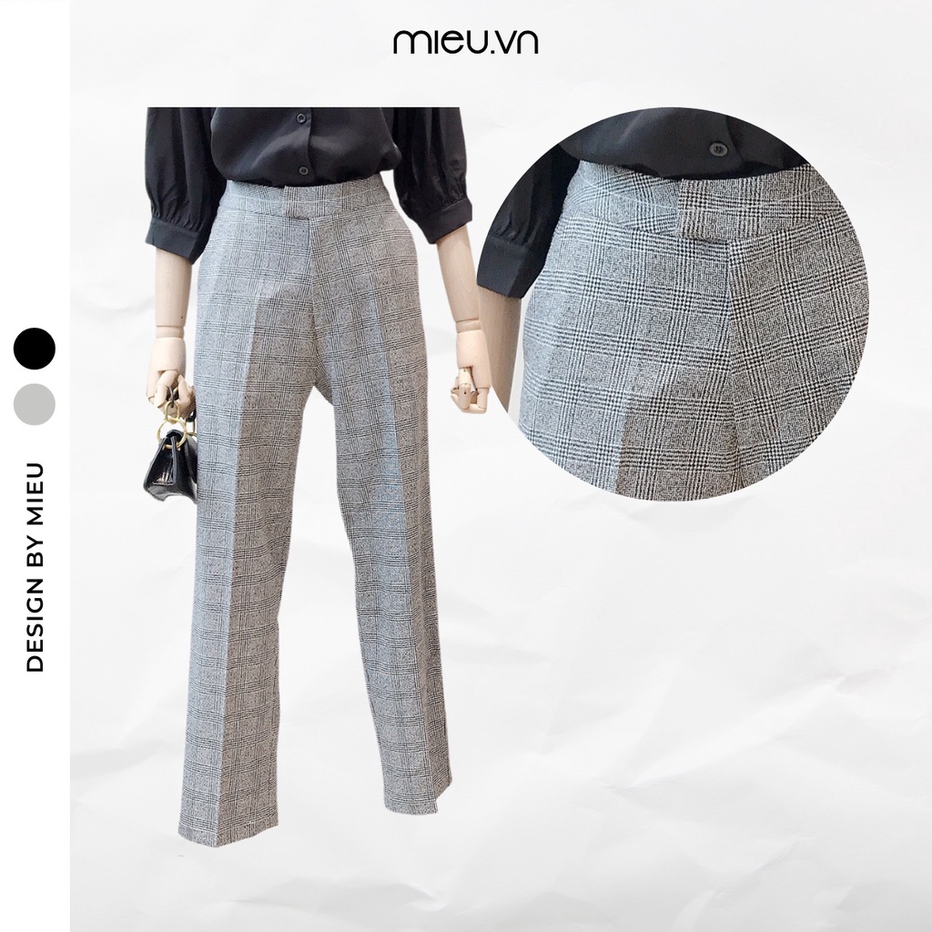 Quần tây lưng thêu (Xám / Đen) - GM06