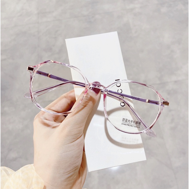 Mắt kính gọng tròn chống tia bức xạ thời trang cho nam và nữ