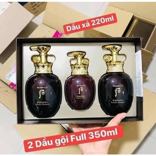 Set Dầu gội tinh chất Đông y Whoospa giàu dưỡng chất - Whoo Spa Essence Shampoo 350ml +350ml +220ml