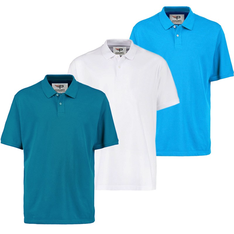 Áo thun nam cổ bẻ big size trên 80kg Pigofashion chuẩn cao cấp PB01 (xanh đen) chọn lựa màu ghi chú | BigBuy360 - bigbuy360.vn