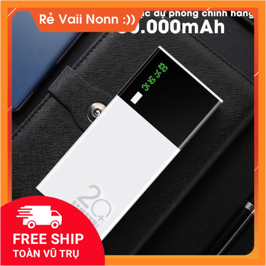 Sạc dự phòng, Pin dự phòng 30000mAh 2 cổng USB Sạc nhanh, nhỏ gọn tiện lợi Tích Hợp Sạc Nhanh Fast Charge |Uytin