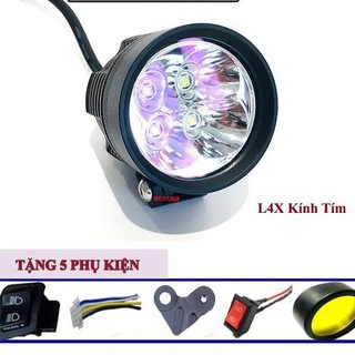 Đèn Led trợ sáng L6x kính tím cao cấp Cree T6
