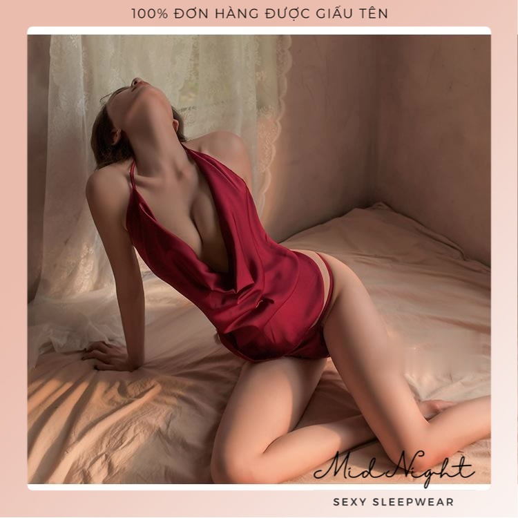 Váy Ngủ Sexy Có Dây Thắt Eo Lụa Satin Gợi Cảm Cho Cô Nàng Nóng Bỏng - Bộ Đồ Ngủ Đồ Lót Khiêu Gợi Cho Nàng Mid Night Sexy | BigBuy360 - bigbuy360.vn