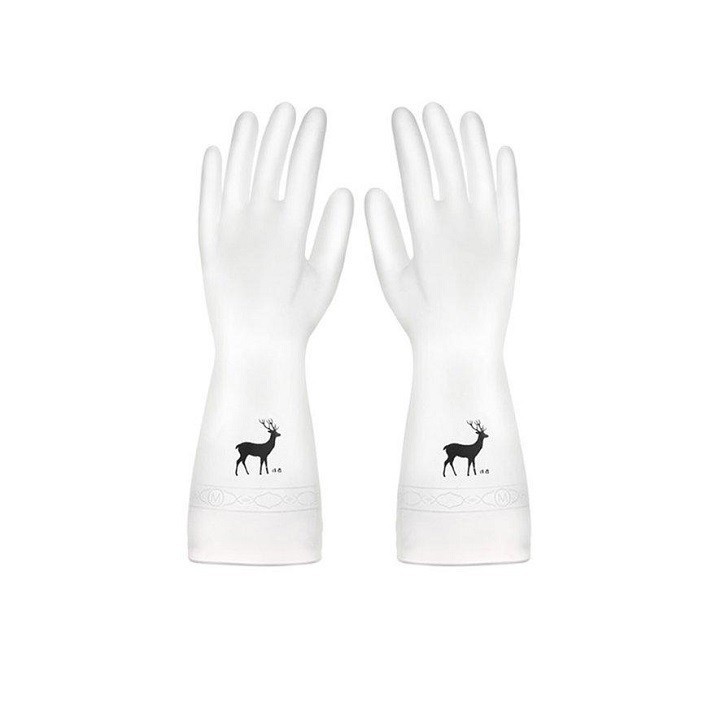 Găng tay rửa chén bát họa tiết hình hươu - Găng tay nhà bếp cao su non siêu dai - An toàn bảo vệ da tay | BigBuy360 - bigbuy360.vn