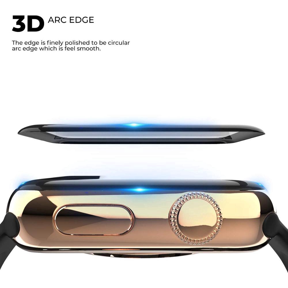 Kính Cường Lực 3d Bảo Vệ Màn Hình Đồng Hồ Thông Minh Apple Watch Series 5 &amp; Series 4321 / Iwatch 40 / 44mm