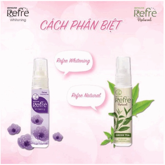 Xịt khử mùi Refre 6ml, Xịt khử mùi toàn thân, lưu hương lâu
