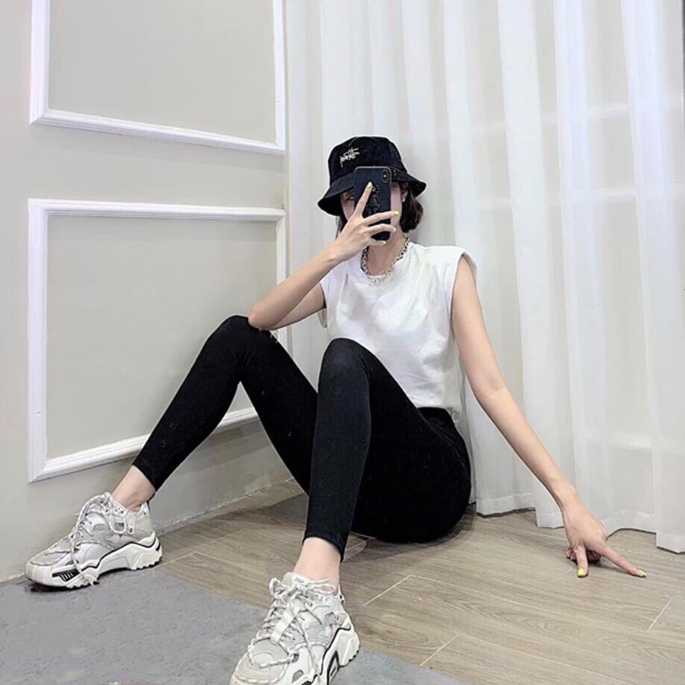 Quần legging nữ có bigsize cạp cao thể thao cá tính 2 túi mông phù hợp tập gym yoga ROSA BOUTIQUE