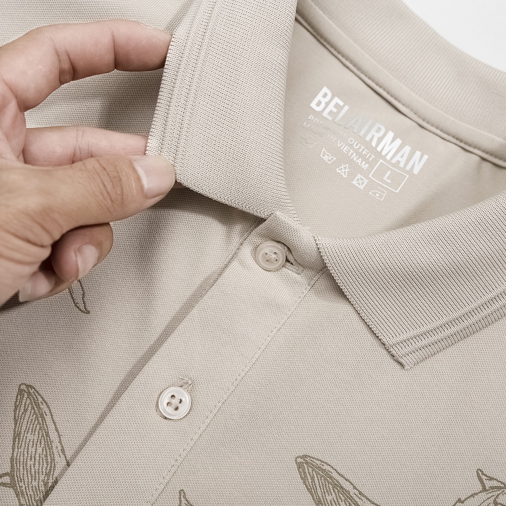 Áo thun Polo có cổ nam form regular tay ngắn MEGA LINE PLIN0042 - BELAIRMAN