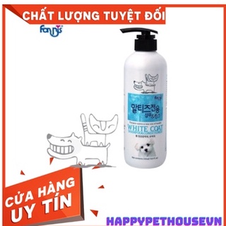 Sữa tắm chuyên dùng cho thú cưng chó mèo lông trắng Forcans Whitecoat 550ml