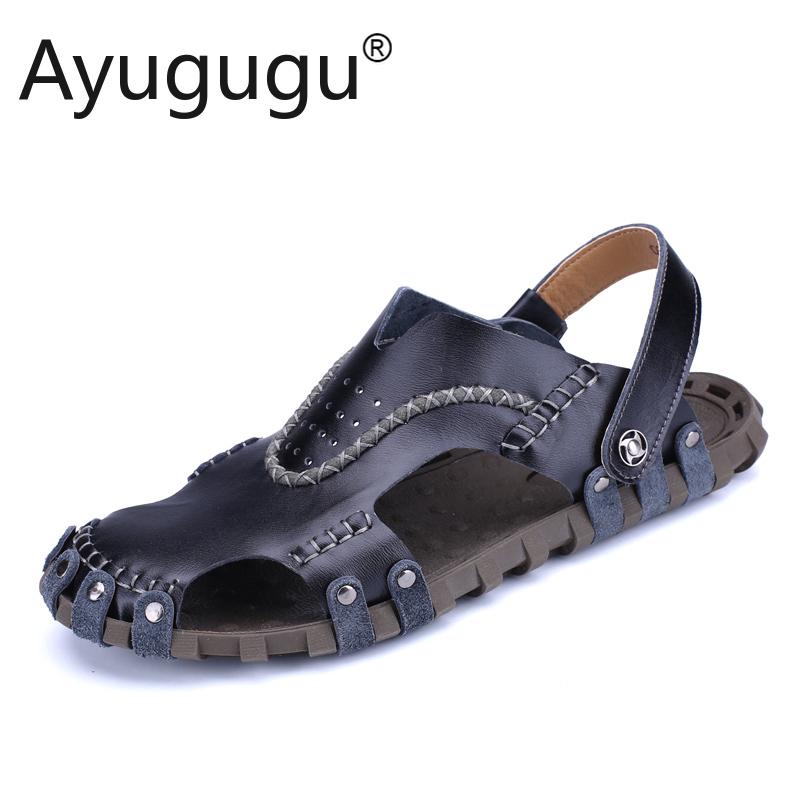 Giày Da Bò Thời Trang Mùa Hè Mới Giày Da Bò Nam Giày Dép Nam Giày Dép Casual đế Cao Su Chống Trượt Giày Bãi Biển