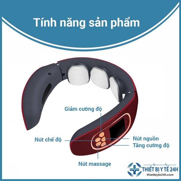 Máy Massage Cổ, Vai Gáy 3D Xung Điện Cao Cấp, Giảm Đau Vai Gáy [Giao Hàng Miễn Phí]