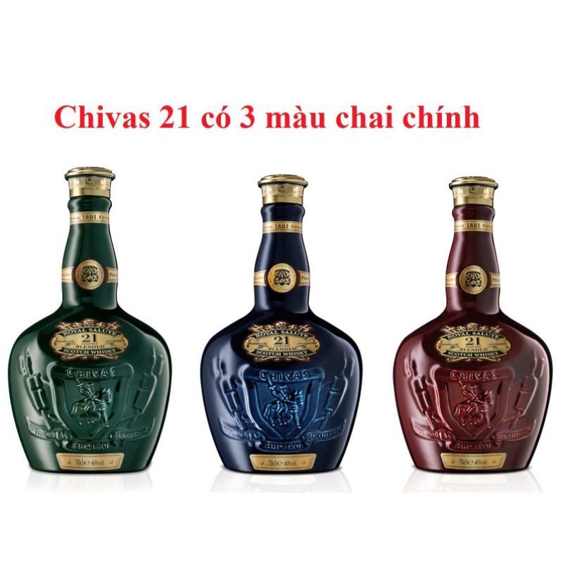 Vỏ chai gốm đựng rượu Chivas21 xuất xứ Scotland dung tích 1000ml