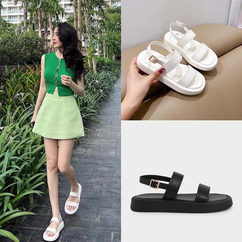 Dép Quai Hậu CL Chất Liệu Da Cao Cấp Màu Sắc Basic Cực Dễ Phối Đồ