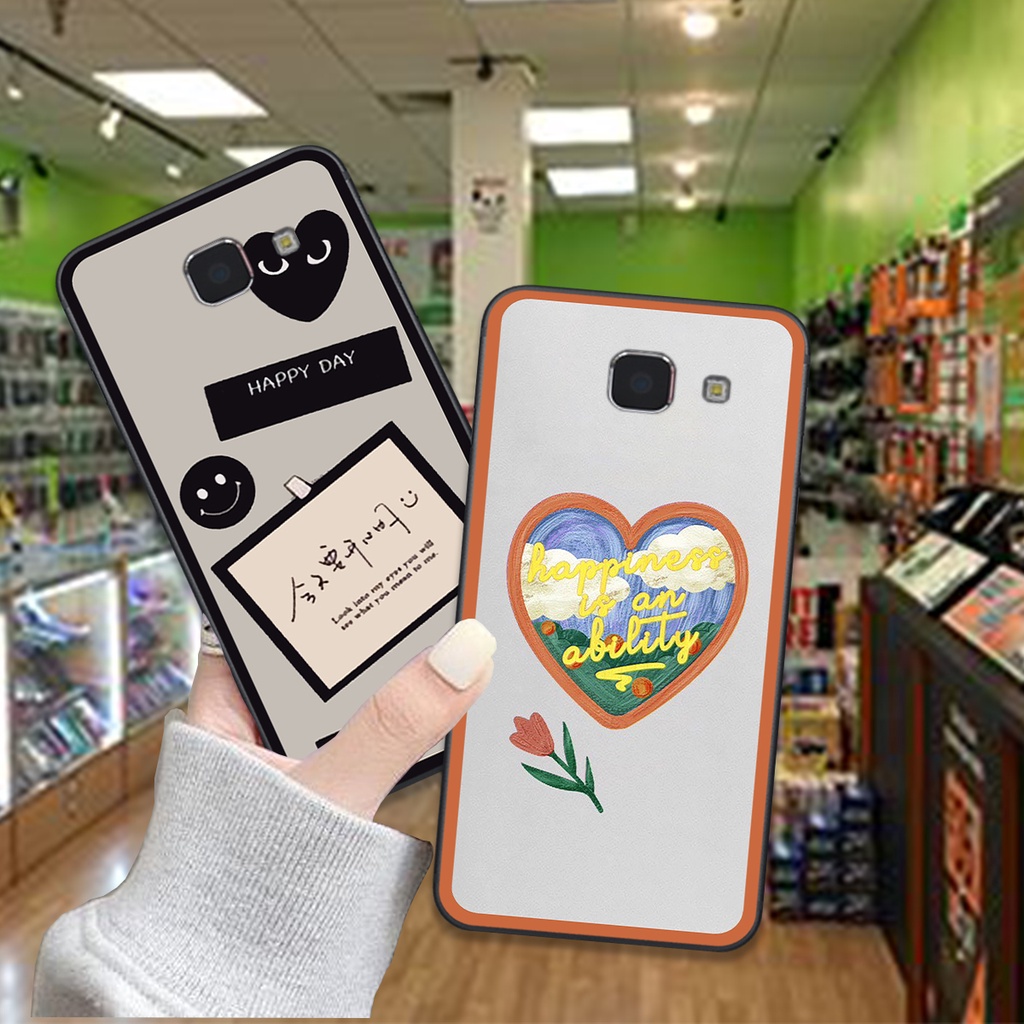 Ốp Samsung J7 Prime / J5 Prime in hình trái tim caro đen trắng , hồng cute xinh xắn dễ thương