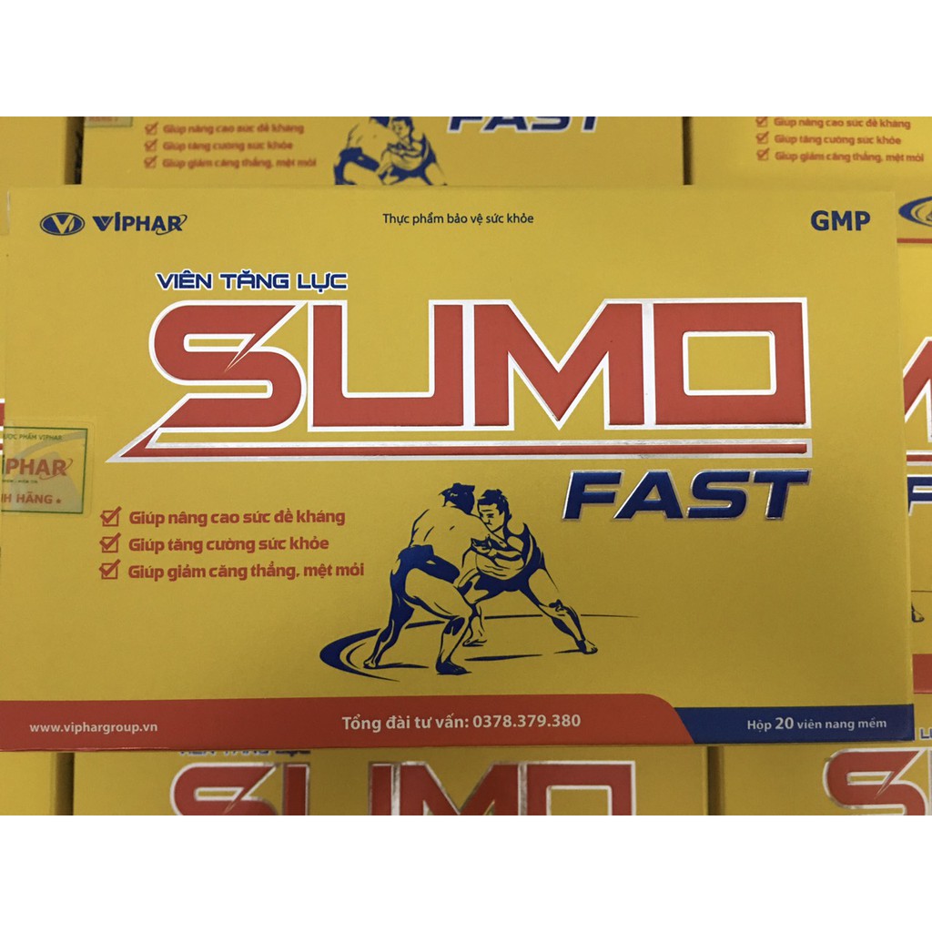 VIÊN TĂNG LỰC SUMO FAST 20 VIÊN: TĂNG CƯỜNG THỂ LỰC - TĂNG SỨC ĐỀ KHÁNG - GIẢM CĂNG THẲNG MỆT MỎI - TĂNG TẬP TRUNG