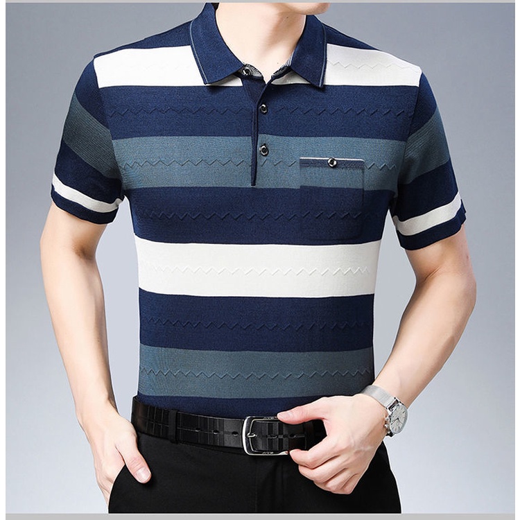 Áo Thun Polo Tay Ngắn Plus Size Cho Nam