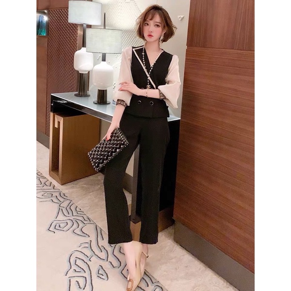 Sét bộ vest phối voan siêu sang 55-90ký