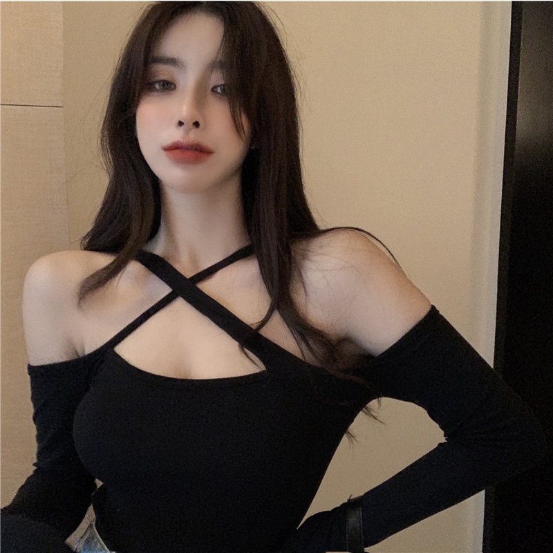 Áo Thun Nữ Tay Dài Hở Vai Thời Trang Quyến Rũ