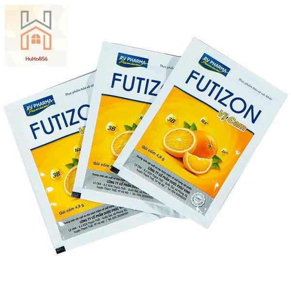 Futizon Vị Cam - Hỗ Trợ Bù Nước& Điện Giải, Bổ Sung Vitamin B1-B2-B6, Nâng Cao Sức Đề Kháng - Hộp 40 gói