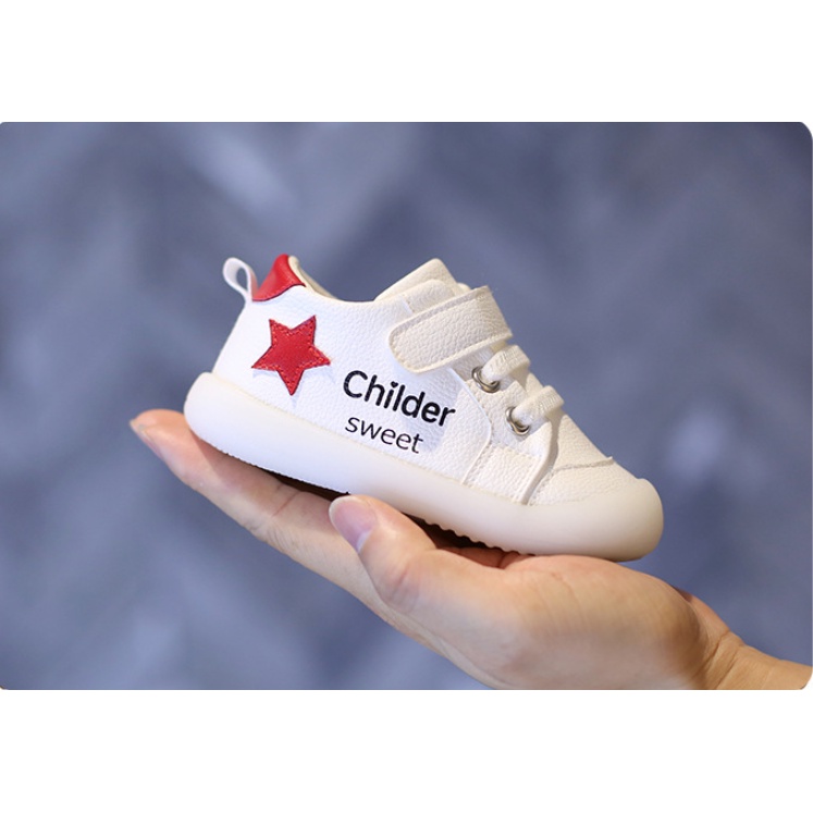 Giày thể thao trẻ em cao cấp cho bé từ 1 - 3 tuổi, Giày tập đi hình ngôi sao cho bé trai, bé gái dáng thể thao