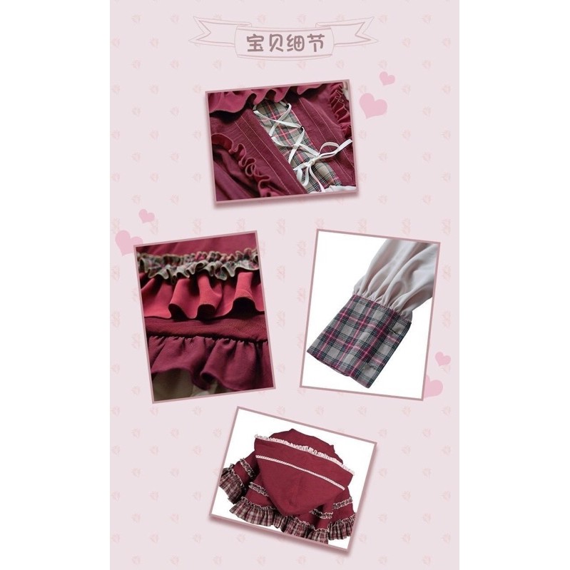 ĐẦM LOLITA, ÁO CHOÀNG ĐỎ, PHONG CÁCH CÔNG CHÚA | BigBuy360 - bigbuy360.vn