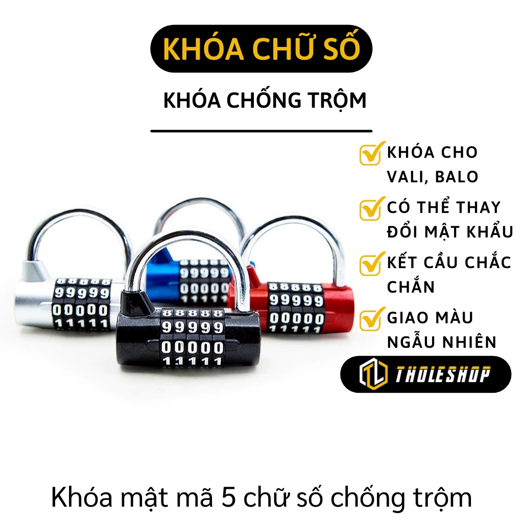 Khóa Mật Mã - Ổ Khóa 5 Chữ Số Chống Trộm, Đảm Bảo An Toàn Cho Nhà Cửa, Vali 5334