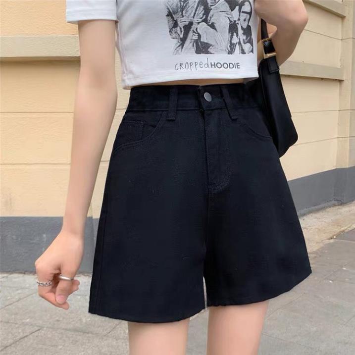 Quần Jean Ngố Ống Rộng Lưng Cao màu Đen Phong cách Ulzzang BC340 | BigBuy360 - bigbuy360.vn