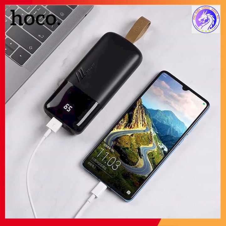 PIN DỰ PHÒNG POLYMER A+ 2 CỔNG USB 2.0A 10000MAH HOCO J57 - MÀN HÌNH LED