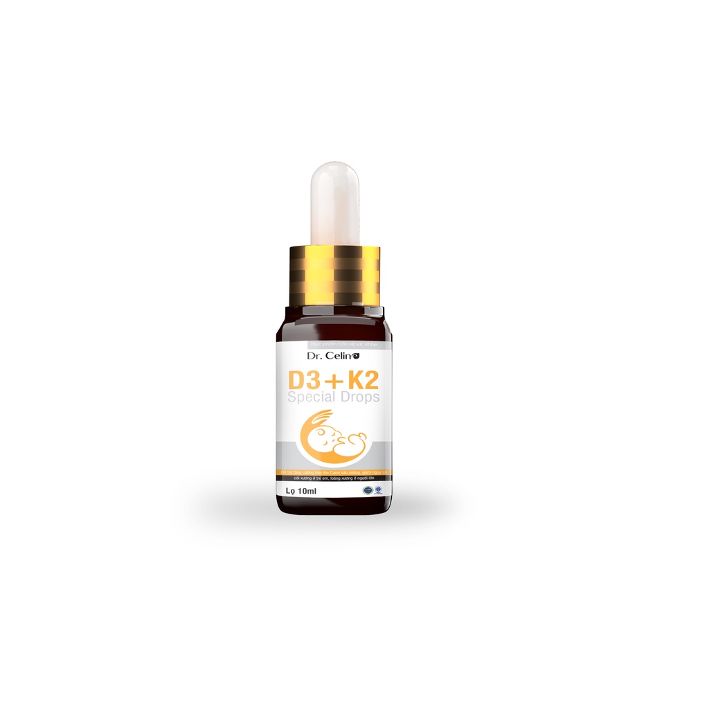 Siro bổ sung vitamin D3+K2 cho bé Dr. Celine Special Drops 10ml