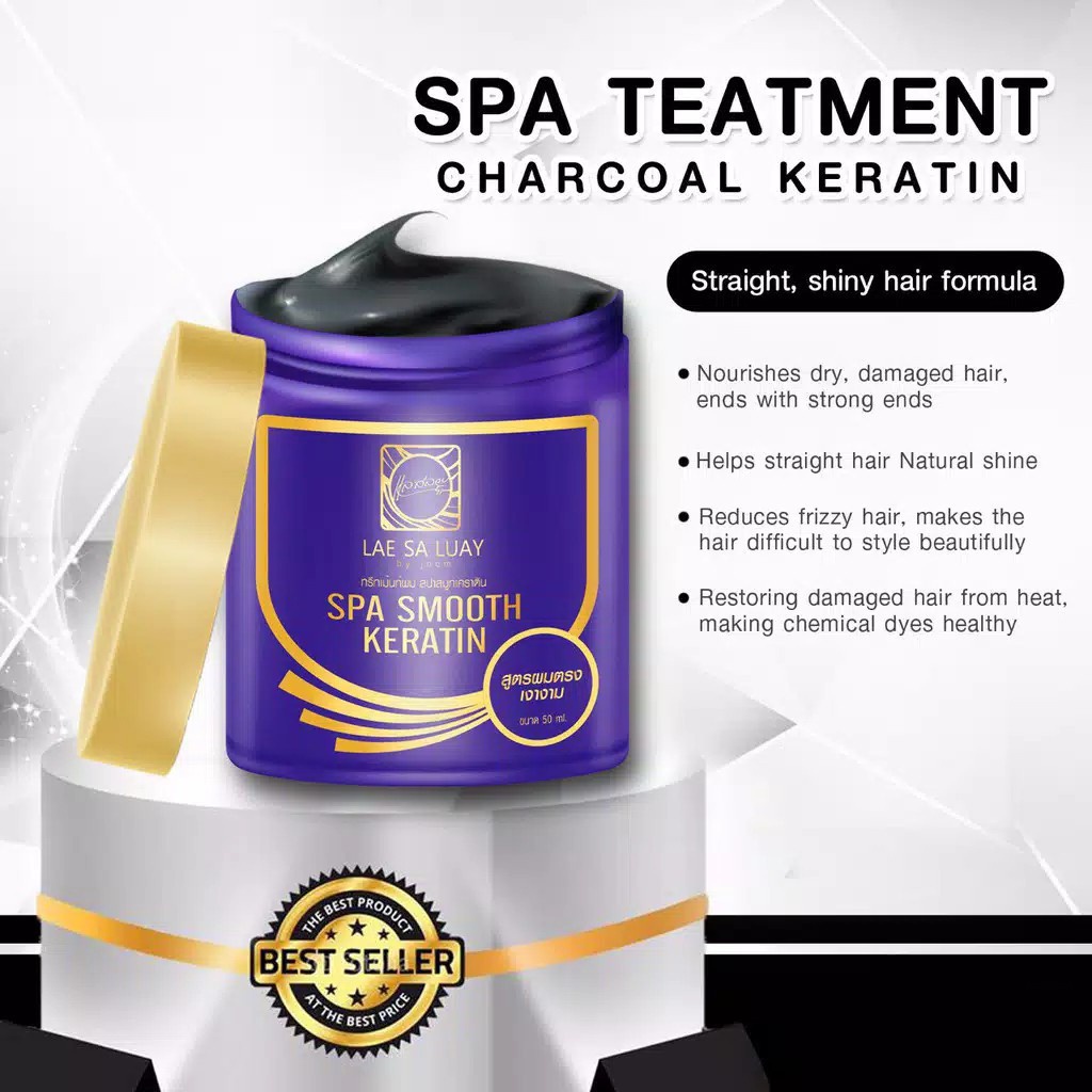 Kem ủ tóc lụa Lae Sa Luay 250ml Chính Hãng Thái Chuyên Dụng Cho Spa Phủ Keratin