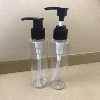 Set 2 PET chai vòi nhấn dài 100ml - Chai chiết mỹ phẩm