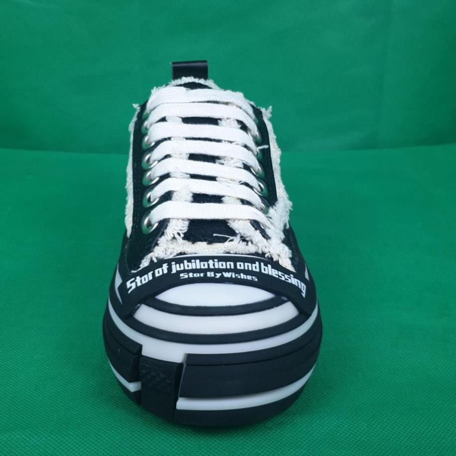 Giày sneaker xVESSEL da đế trắng cao cấp style rách cao 3,5-4cm - Yabi store