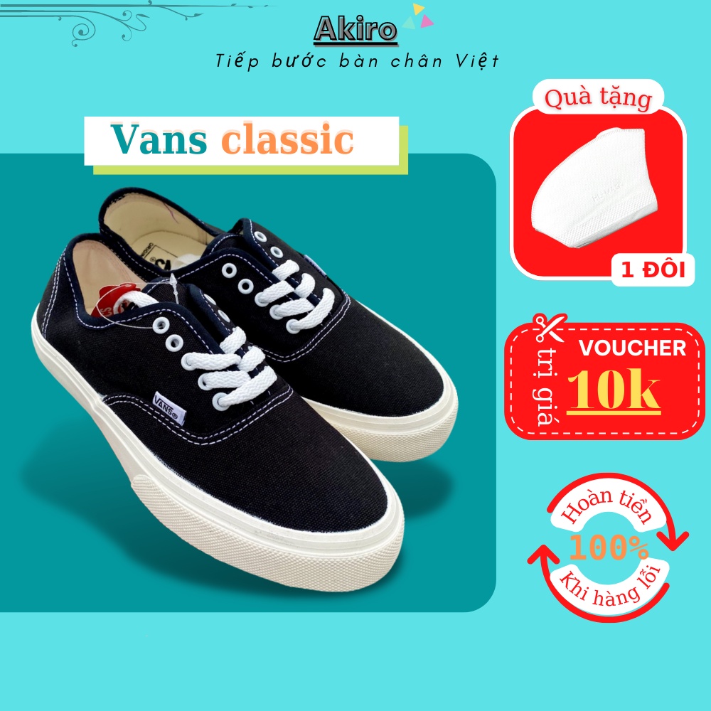 Giày vans classic đế kem dành cho cả nam và nữ giúp tăng chiều cao (hàng full box)