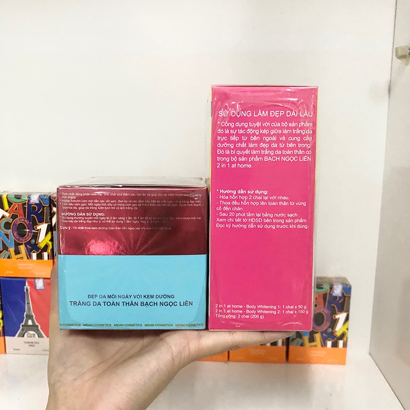 Combo Kem Body Bạch Ngọc Liên Xanh + Tắm Trắng Bạch Ngọc Liên 2 IN 1 At Home - 8936079450632