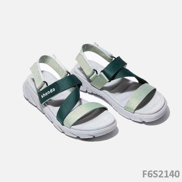 Giày Sandal Shondo đế xám ombre xanh lá F6S2140