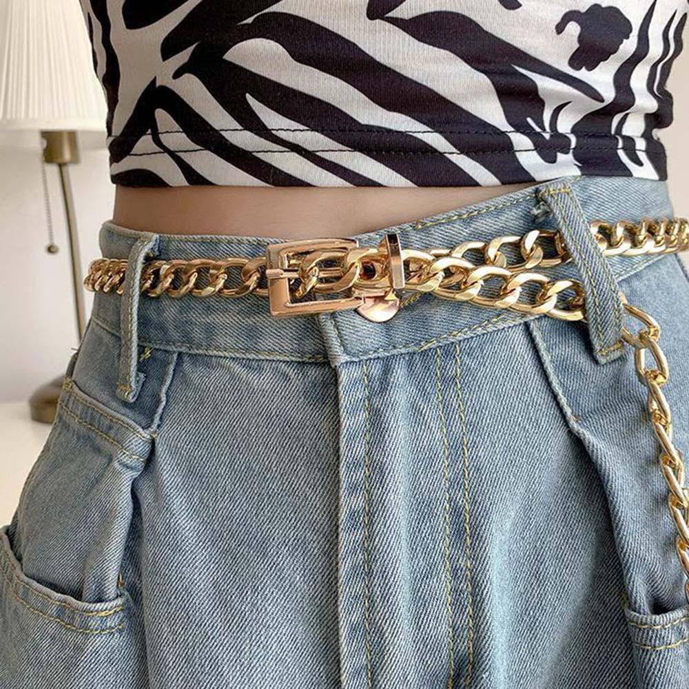 Thắt Lưng Dây Xích Dài Bằng Hợp Kim Mỏng Nhiều Màu Thời Trang Mùa Hè Quyến Rũ Dành Cho Nữ