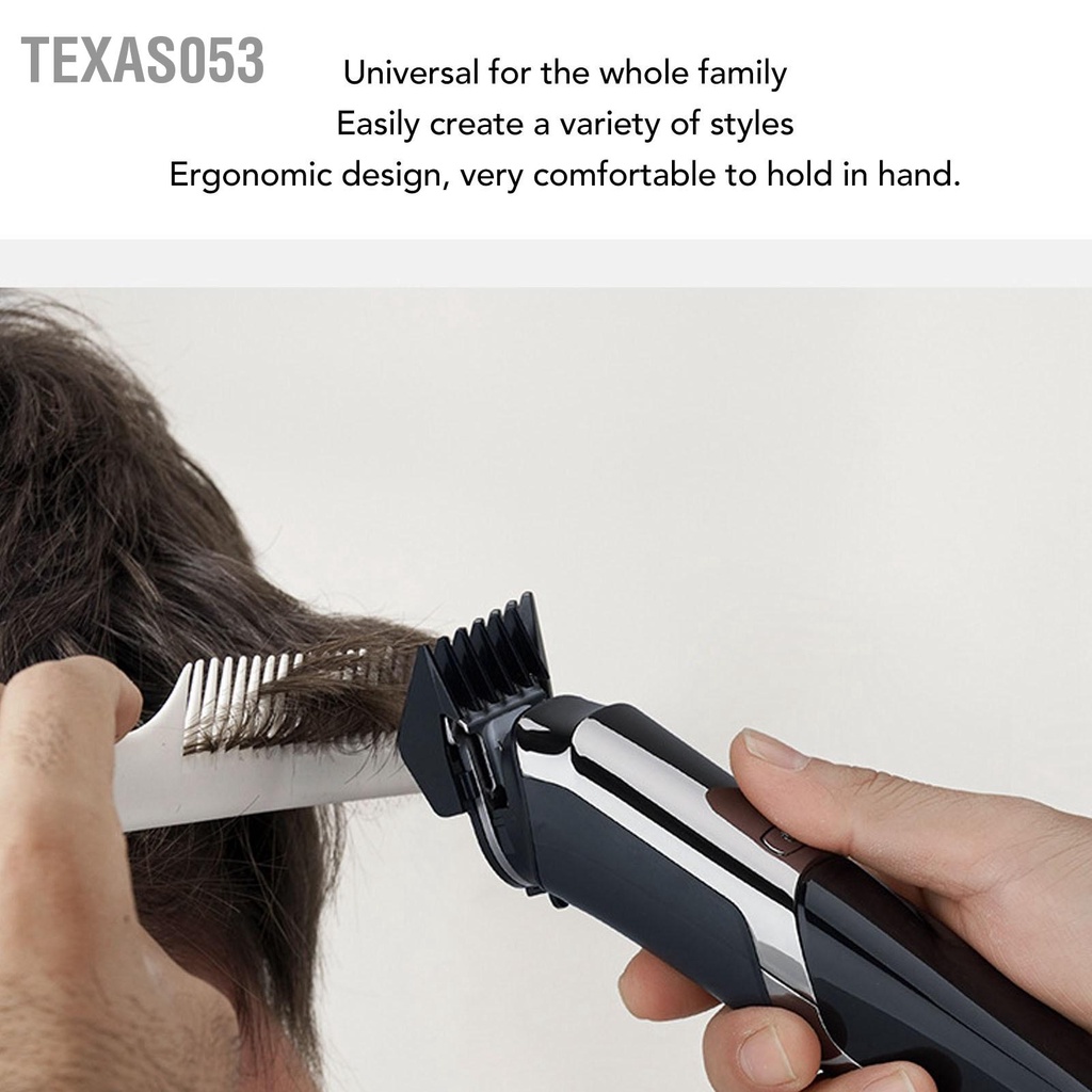 [Hàng Sẵn] Tông đơ cắt tóc điện 6 trong 1 đa năng Màn hình LED có thể giặt được【Texas053】