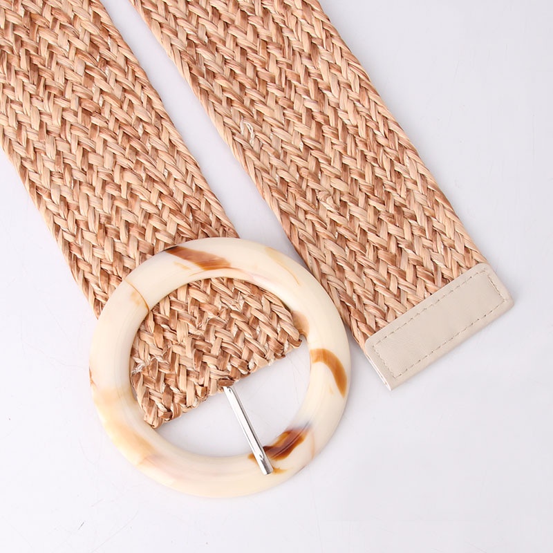 OFF WHITE Thắt Lưng Đan Mây Bản Rộng Phong Cách Bohemian Thời Trang Cho Nữ