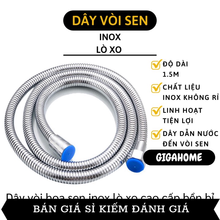 Dây Sen GIGAHOME Dây Cấp Nước Vòi Hoa Sen Thiết Kế 2 Đầu Đảo Ngược, Chống Rơi Ra  6049