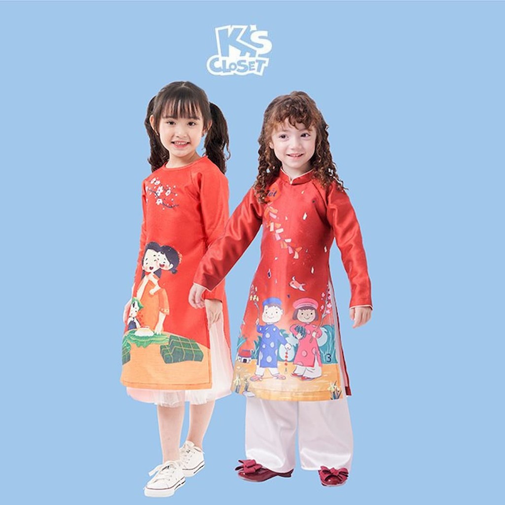 Áo Dài Bé Gái (Không Kèm Chân Váy) (03 - 09 Tuổi) K's Closet K400NIF / K402NIF TMMN