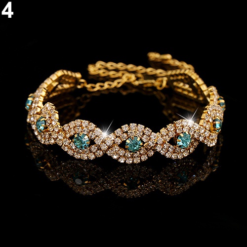 Vòng Tay Hợp Kim Đính Đá Thanh Lịch Cho Nữ