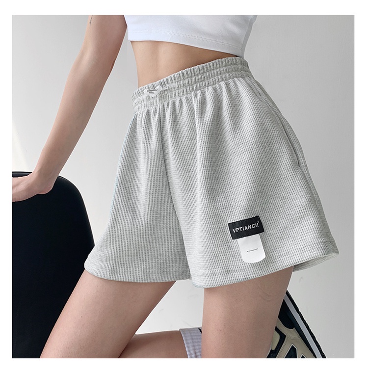 SUXI Quần Short Thể Thao Lưng Cao Ống Rộng Thời Trang Mùa Hè Cho Nữ