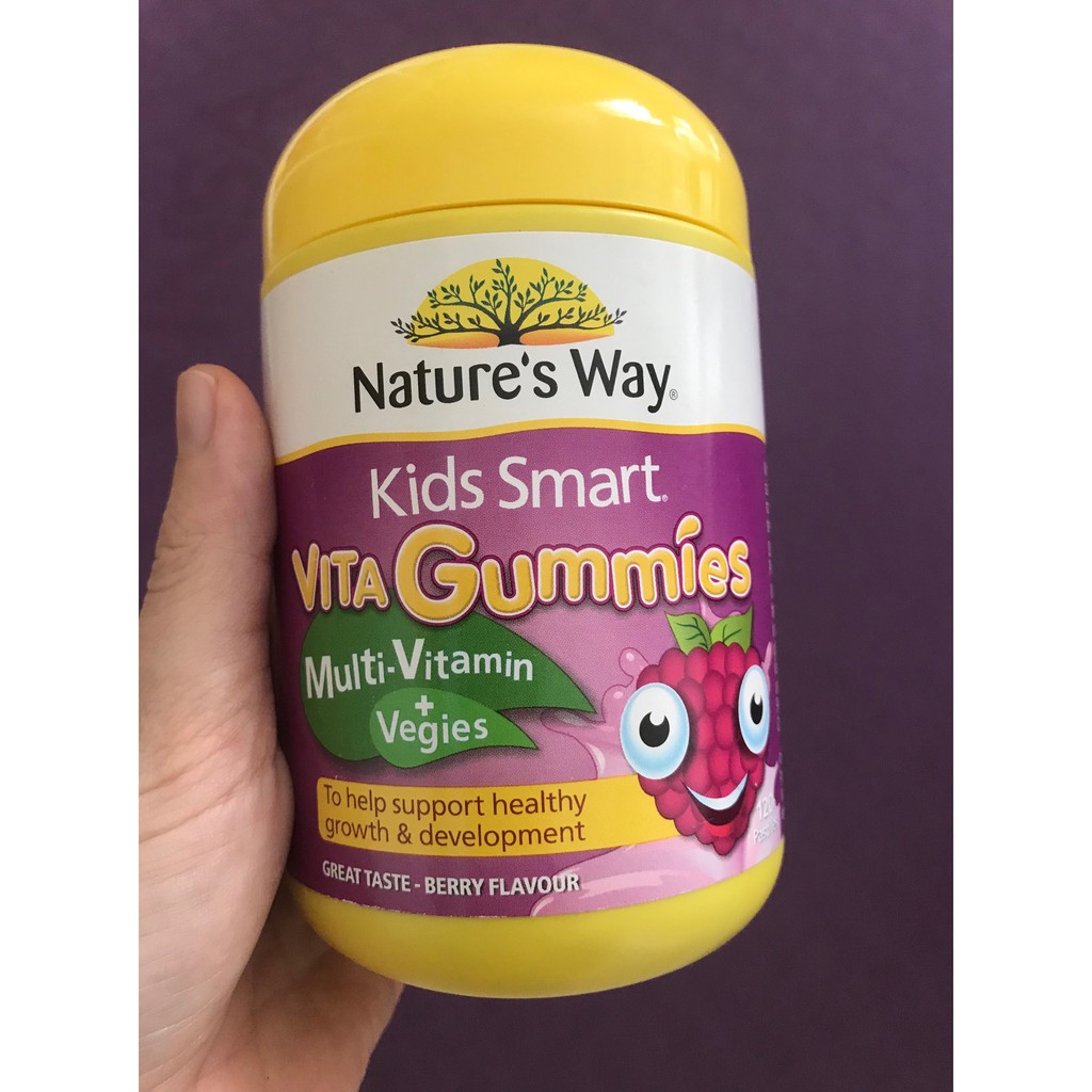 Kẹo Vita Gummies Nature's Way 60 viên bổ sung vitamin tổng hợp và rau của quả cho bé