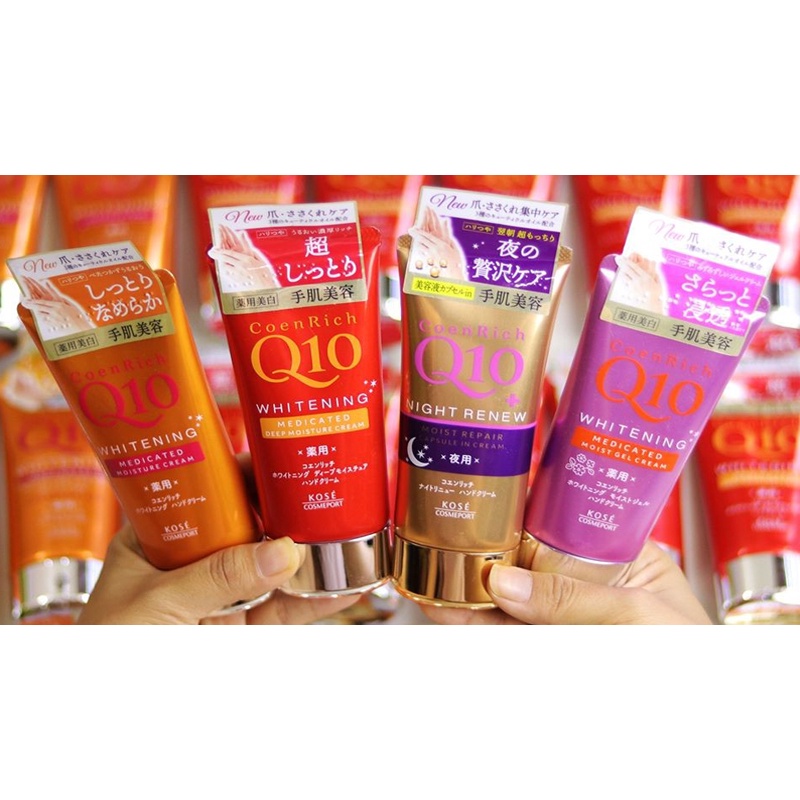 Kem dưỡng da tay Kose Coen Rich Q10 Whitening Medicated 80gr