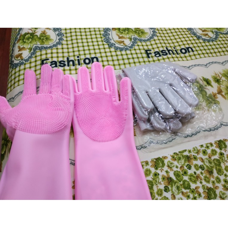 Cặp găng tay silicon vệ sinh nhà cửa đa năng (GD0356)