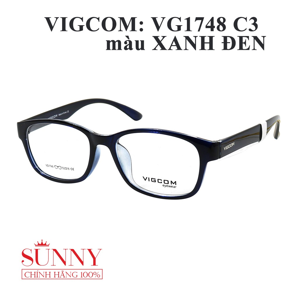 Gọng kính thời trang VIGCOM VG1748 chính hãng, thiết kế dễ đeo bảo vệ mắt