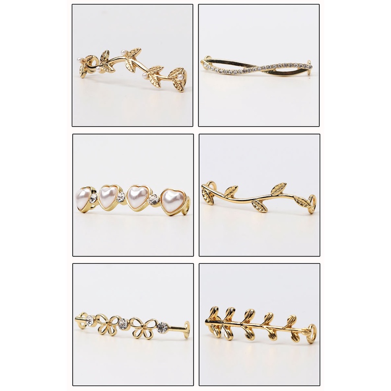 1 Phụ Kiện Trang Trí Dây Giày Đính Đá Ngọc Trai Lấp Lánh Thời Trang